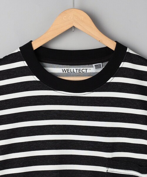 coen(コーエン)の「【WELLTECT】ボーダークルーネックTシャツ(Tシャツ/カットソー・メンズ・ブラック/ホワイト・S/M/L/XL)」の20枚目の写真