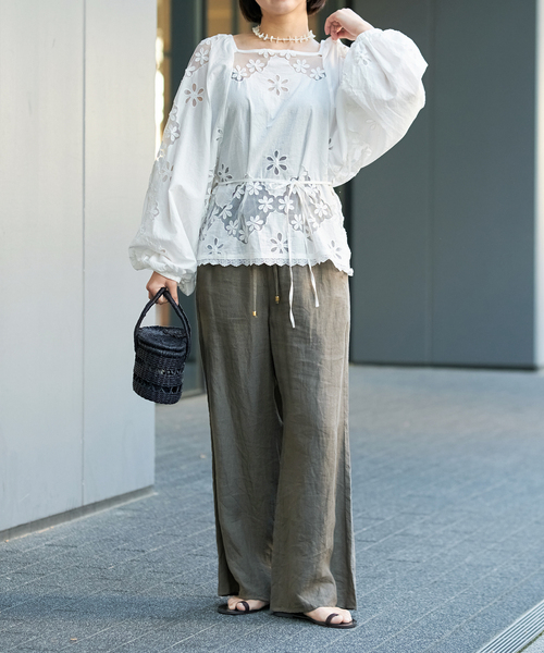 IENA LA BOUCLE(イエナラブークル)の「《追加》IENA LA BOUCLE リネンブロードイージーパンツ(グレー)(その他パンツ・レディース・チャコールグレー・36/38/40/34)」の6枚目の写真