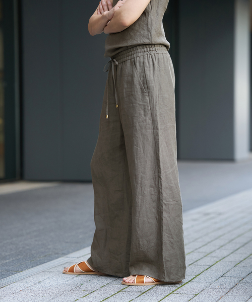 IENA LA BOUCLE(イエナラブークル)の「《追加》IENA LA BOUCLE リネンブロードイージーパンツ(グレー)(その他パンツ・レディース・チャコールグレー・36/38/40/34)」の11枚目の写真