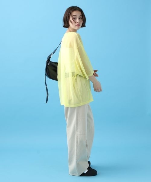 PBLIM（ページボーイリム）の「PBLIM/シアーニットトップス（Tシャツ/カットソー・レディース・イエロー/ブルー/クリーム・FREE）」の6枚目の写真