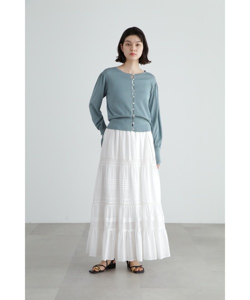 JILL STUART(ジルスチュアート)の「◆コットンレース×ローンコンビスカート(スカート・レディース・ブラック/ホワイト・2/4)」の17枚目の写真