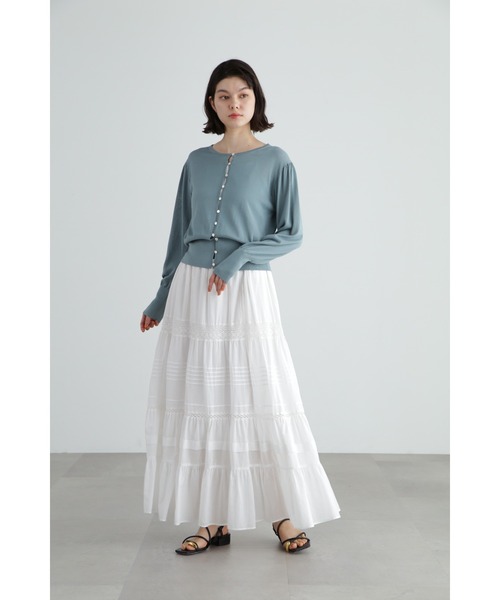 JILL STUART(ジルスチュアート)の「◆コットンレース×ローンコンビスカート(スカート・レディース・ブラック/ホワイト・2/4)」の18枚目の写真