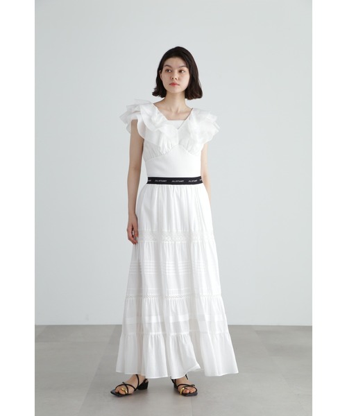 JILL STUART(ジルスチュアート)の「◆コットンレース×ローンコンビスカート(スカート・レディース・ブラック/ホワイト・2/4)」の19枚目の写真