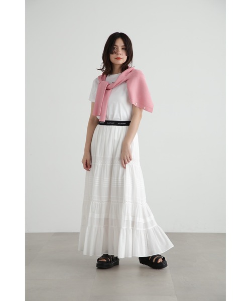 JILL STUART(ジルスチュアート)の「◆コットンレース×ローンコンビスカート(スカート・レディース・ブラック/ホワイト・2/4)」の13枚目の写真