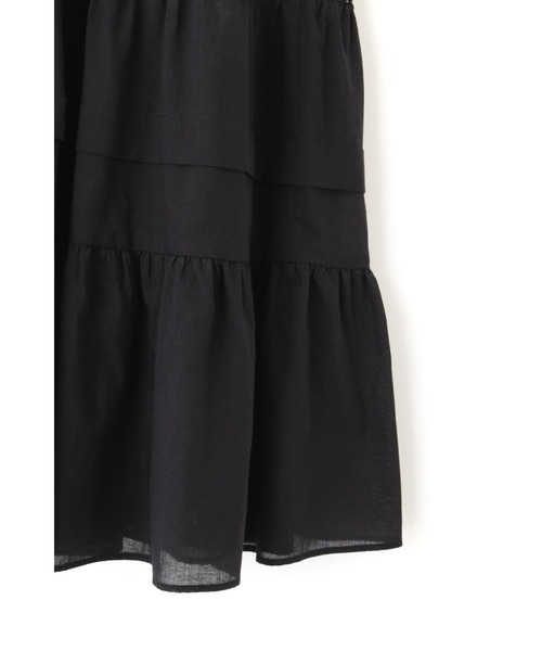 JILL STUART(ジルスチュアート)の「◆コットンレース×ローンコンビスカート(スカート・レディース・ブラック/ホワイト・2/4)」の6枚目の写真