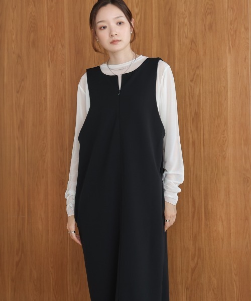 Bab（バブ）の「【S・Mサイズ展開あり】前後2WAYストレートジャンパースカート（ジャンパースカート・レディース・ブラック/ライトグレー/ベージュ・S/M）」の6枚目の写真