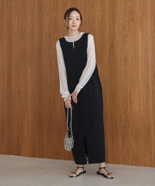 Bab（バブ）の「【S・Mサイズ展開あり】前後2WAYストレートジャンパースカート（ジャンパースカート・レディース・ブラック/ライトグレー/ベージュ・S/M）」の22枚目の写真