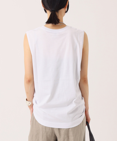 AP STUDIO(エーピーストゥディオ)の「*【NINETY PERCENT/ナインティ パーセント】クルーネックタンクトップ(タンクトップ・レディース・ブラック/ホワイト・FREE)」の4枚目の写真