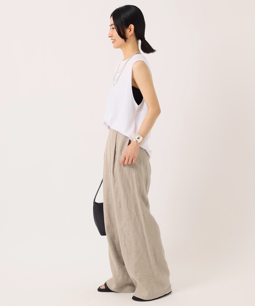 AP STUDIO(エーピーストゥディオ)の「*【NINETY PERCENT/ナインティ パーセント】クルーネックタンクトップ(タンクトップ・レディース・ブラック/ホワイト・FREE)」の6枚目の写真