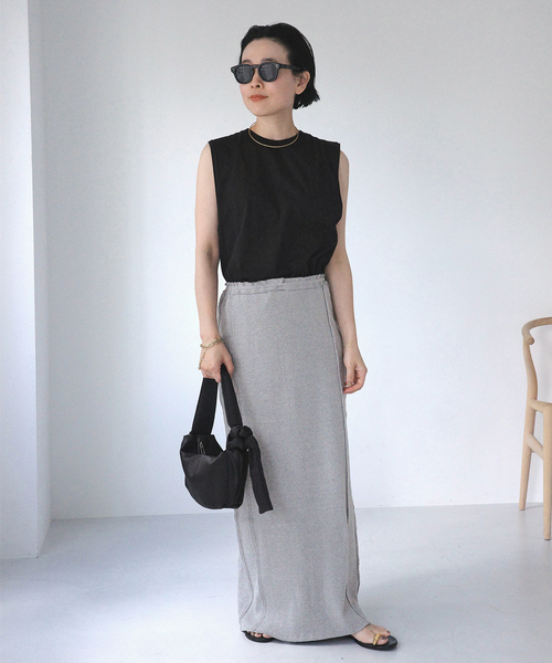 AP STUDIO(エーピーストゥディオ)の「*【NINETY PERCENT/ナインティ パーセント】クルーネックタンクトップ(タンクトップ・レディース・ブラック/ホワイト・FREE)」の10枚目の写真