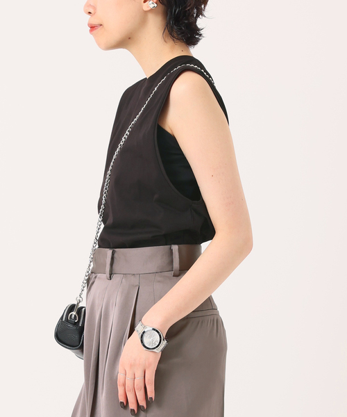 AP STUDIO(エーピーストゥディオ)の「*【NINETY PERCENT/ナインティ パーセント】クルーネックタンクトップ(タンクトップ・レディース・ブラック/ホワイト・FREE)」の14枚目の写真