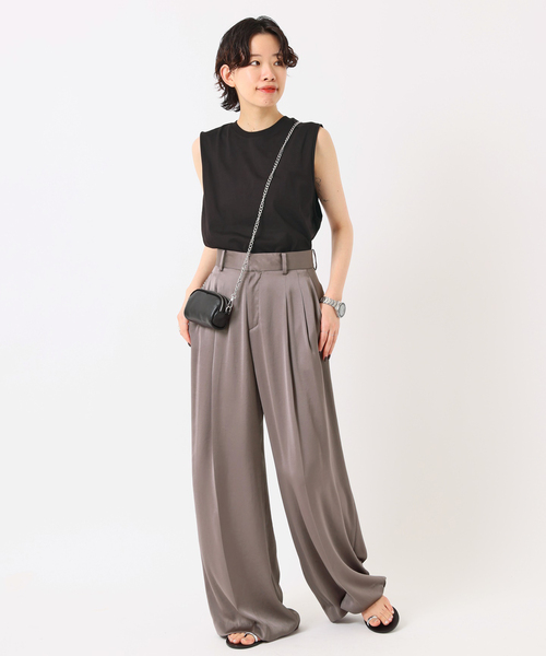 AP STUDIO(エーピーストゥディオ)の「*【NINETY PERCENT/ナインティ パーセント】クルーネックタンクトップ(タンクトップ・レディース・ブラック/ホワイト・FREE)」の16枚目の写真