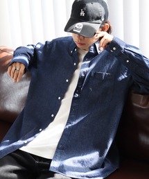 【LYLE&SCOTT/ライルアンドスコット】デニム生地 ボタンダウン 長袖シャツ