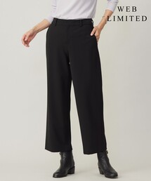 【WEB限定カラーあり】T/Rアルガンシルク ワイド パンツ