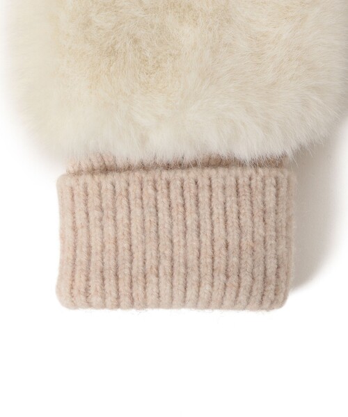 Ray BEAMS(レイビームス)の「CONTROL FREAK / 別注 フェイクファー ミトン(手袋・レディース・オフホワイト/ブラック/パープル・ONE SIZE)」の11枚目の写真