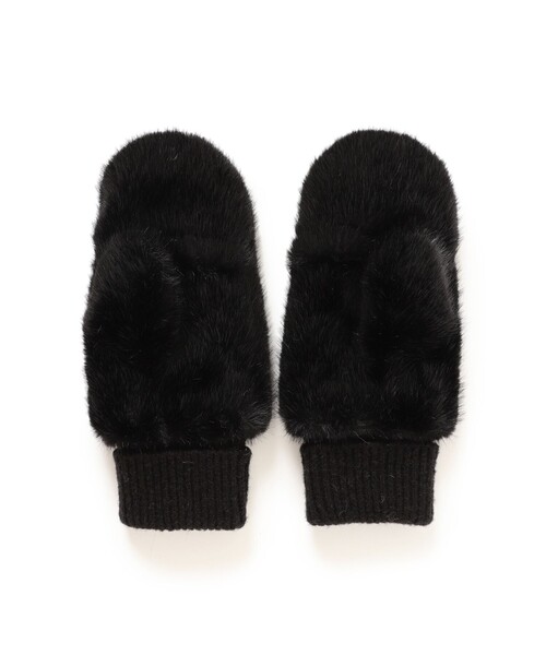Ray BEAMS(レイビームス)の「CONTROL FREAK / 別注 フェイクファー ミトン(手袋・レディース・オフホワイト/ブラック/パープル・ONE SIZE)」の14枚目の写真