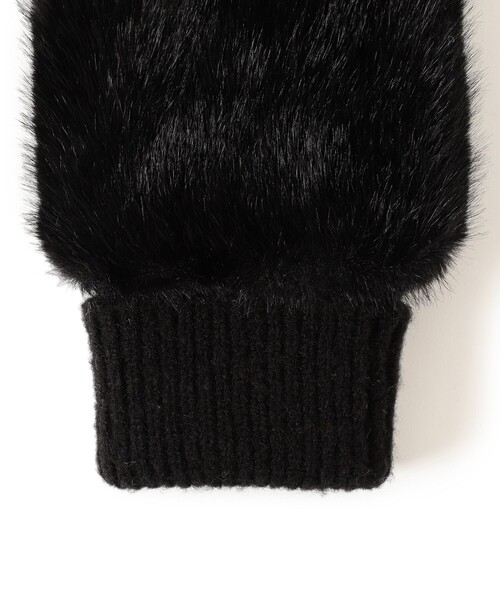Ray BEAMS(レイビームス)の「CONTROL FREAK / 別注 フェイクファー ミトン(手袋・レディース・オフホワイト/ブラック/パープル・ONE SIZE)」の15枚目の写真