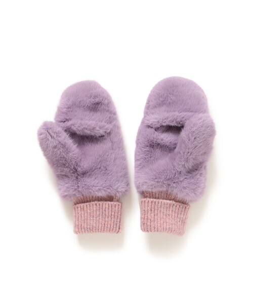 Ray BEAMS(レイビームス)の「CONTROL FREAK / 別注 フェイクファー ミトン(手袋・レディース・オフホワイト/ブラック/パープル・ONE SIZE)」の18枚目の写真