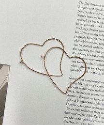 細ハートピアス