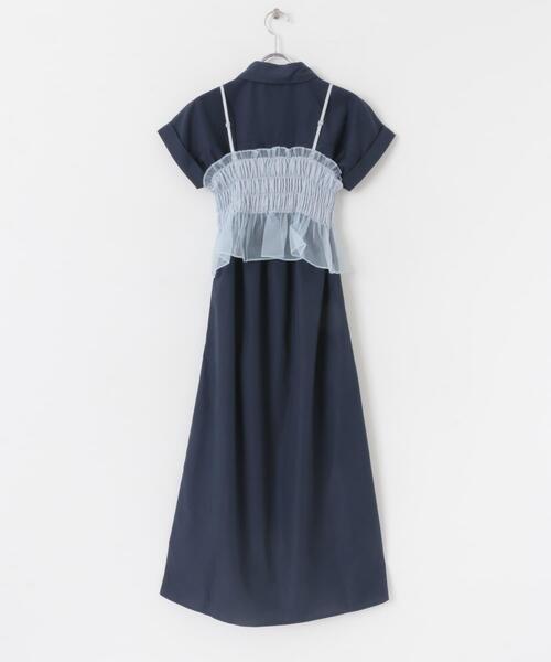 SENSE OF PLACE by URBAN RESEARCH(センスオブプレイスバイアーバンリサーチ)の「ビスチェセットフレンチスリーブワンピース(ワンピース・レディース・ネイビー/ライトブルー/チャコールグレー・ONE/S)」の10枚目の写真