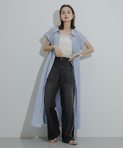 SENSE OF PLACE by URBAN RESEARCH(センスオブプレイスバイアーバンリサーチ)の「ビスチェセットフレンチスリーブワンピース(ワンピース・レディース・ネイビー/ライトブルー/チャコールグレー・ONE/S)」の20枚目の写真