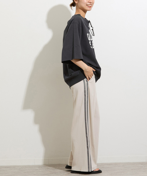 JOURNAL STANDARD relume(ジャーナルスタンダード レリューム)の「【洗濯機洗い可能】トレンドのスポーティーstyle。カットジャージサイドラインパンツ(その他パンツ・レディース・ライトグレー/ブラック・FREE)」の14枚目の写真