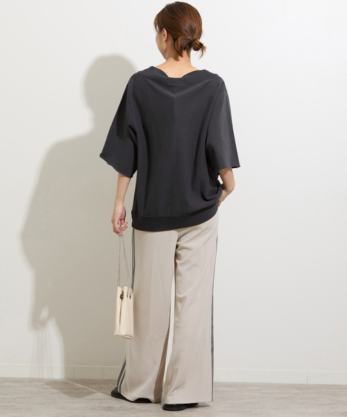 JOURNAL STANDARD relume(ジャーナルスタンダード レリューム)の「【洗濯機洗い可能】トレンドのスポーティーstyle。カットジャージサイドラインパンツ(その他パンツ・レディース・ライトグレー/ブラック・FREE)」の15枚目の写真