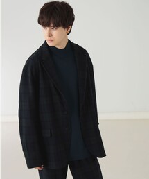 UNIVERSAL OVERALL | UNIVERSAL OVERALL × CITY DWELLERS / 別注 ブラックウォッチ ジャケット (セットアップ対応)(テーラードジャケット)