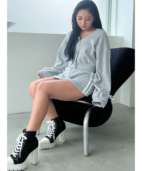 GYDA(ジェイダ)の「【SETUP着用可】KBY GYDA2ラインスカートライクショートパンツ(スカート・レディース・オフホワイト/グレー/ブラック・FREE)」の9枚目の写真