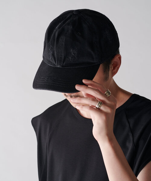 Lui's(ルイス)の「ダメージキャップ(キャップ・メンズ・チャコールグレー/ブラック・FREE)」の6枚目の写真