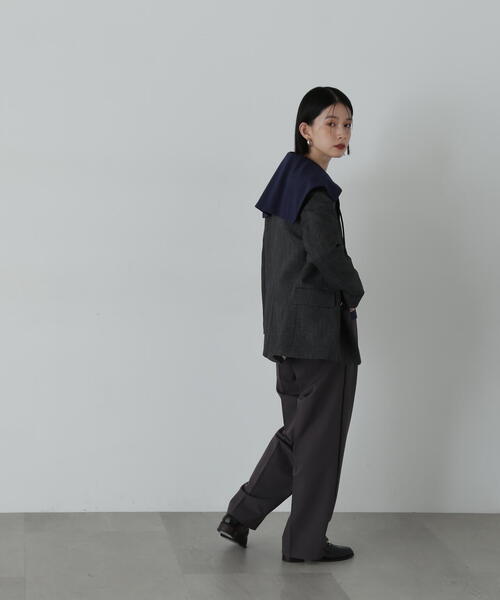 N.（N. Natural Beauty Basic）（エヌエヌナチュラルビューティーベーシック）の「◆トラックストレートパンツ（スラックス・レディース・チャコールグレー/ブラウン・SMALL/MEDIUM）」の20枚目の写真