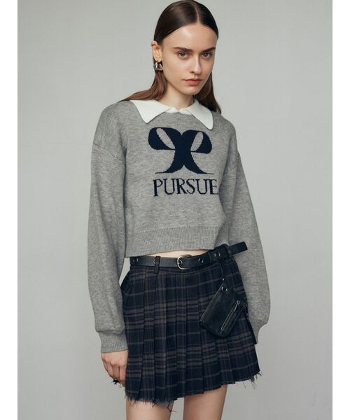 EMODA（エモダ）の「ジャガードロゴニット（ニット/セーター・レディース・グレー/ブラウン/ブラック・FREE）」の21枚目の写真