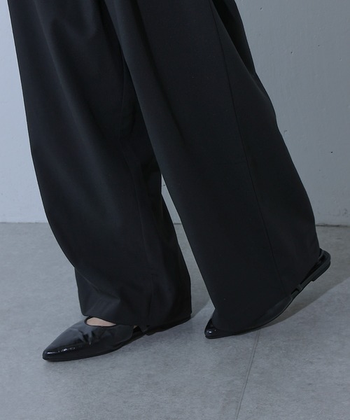 COLONY 2139（コロニートゥーワンスリーナイン）の「ラップ2タックワイドパンツ（スラックス・レディース・ブラック/グレー・SMALL/MEDIUM）」の19枚目の写真