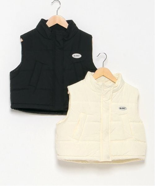 by LOVEiT（バイラビット）の「中綿ショートベスト（ベスト・キッズ・アイボリー/ブラック・120cm/130cm/140cm/150cm/160cm）」の13枚目の写真