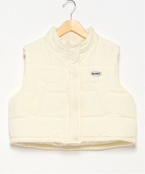 by LOVEiT（バイラビット）の「中綿ショートベスト（ベスト・キッズ・アイボリー/ブラック・120cm/130cm/140cm/150cm/160cm）」の14枚目の写真