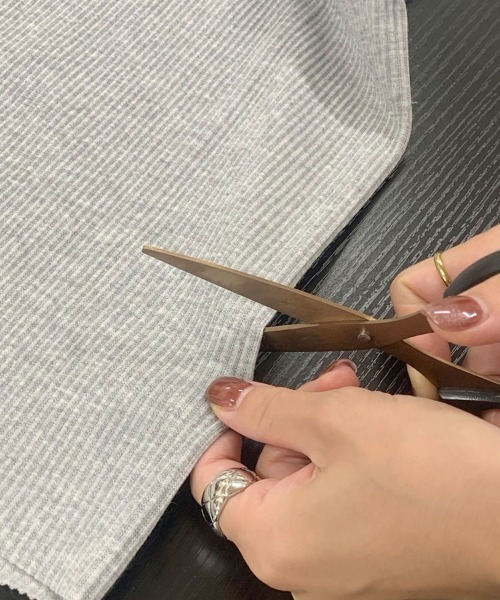 DONOBAN（ドノバン）の「セルフカットリブロングタイトスカート（スカート・レディース・グレイッシュベージュ/アイボリー/ブラック/グレー/ブルー/レッド/グリーン・ONE）」の18枚目の写真