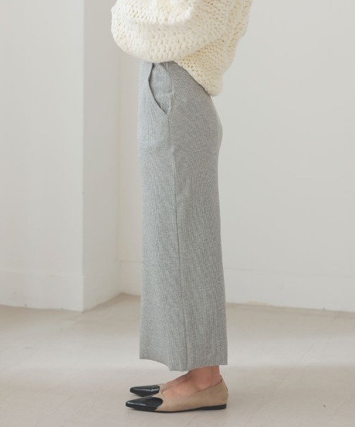 DONOBAN（ドノバン）の「セルフカットリブロングタイトスカート（スカート・レディース・グレイッシュベージュ/アイボリー/ブラック/グレー/ブルー/レッド/グリーン・ONE）」の13枚目の写真