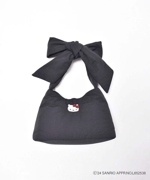 MAJESTIC LEGON（マジェスティックレゴン）の「ハローキティ リボンハンドルバッグ（ショルダーバッグ・レディース・ブラック・FREE）」の3枚目の写真