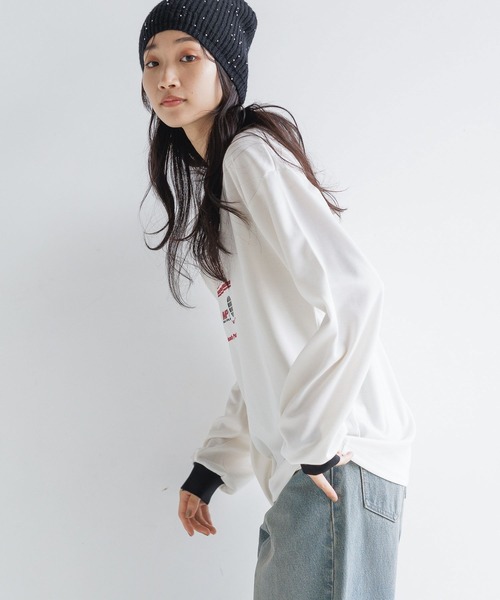 LOWRYS FARM(ローリーズファーム)の「ユニフォームTLS 152719(Tシャツ/カットソー・レディース・グレー/ネイビー/アイボリー・FREE)」の8枚目の写真