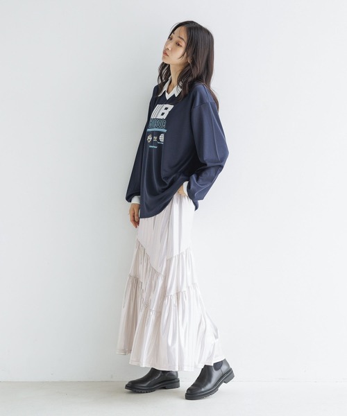 LOWRYS FARM(ローリーズファーム)の「ユニフォームTLS 152719(Tシャツ/カットソー・レディース・グレー/ネイビー/アイボリー・FREE)」の12枚目の写真
