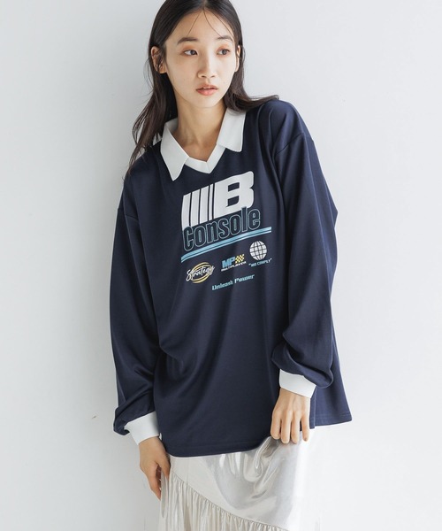 LOWRYS FARM(ローリーズファーム)の「ユニフォームTLS 152719(Tシャツ/カットソー・レディース・グレー/ネイビー/アイボリー・FREE)」の13枚目の写真