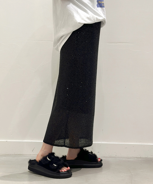 AP STUDIO（エーピーストゥディオ）の「*追加ブリリアントスカート（スカート・レディース・ブラック・36/38）」の8枚目の写真