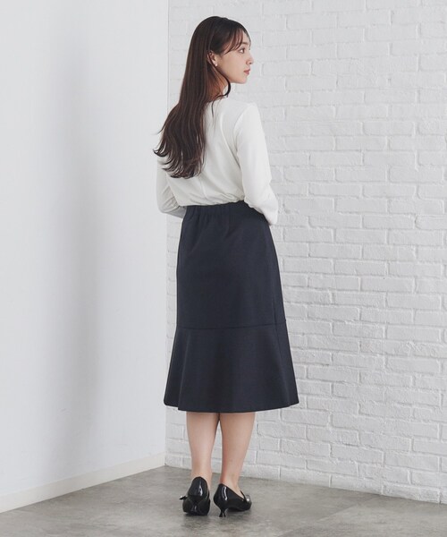 index(インデックス)の「《5色展開/S-LLサイズ》ストレッチマーメイドスカート/セットアップ対応【洗濯機洗い可/イージーケア】(スカート・レディース・チャコールグレー/ブラック/ブラック系1/ベージュ系その他7/ネイビー・40/38/42/36)」の22枚目の写真