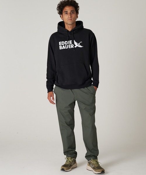 Eddie Bauer(エディーバウアー)の「ロゴ スウェットフーディ(パーカー・メンズ・杢グレー/ネイビー/ブラック/サファリグリーン/ダークベージュ・M/XXL/XL/L/S)」の7枚目の写真