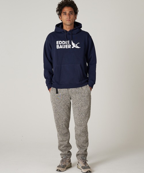 Eddie Bauer(エディーバウアー)の「ロゴ スウェットフーディ(パーカー・メンズ・杢グレー/ネイビー/ブラック/サファリグリーン/ダークベージュ・M/XXL/XL/L/S)」の12枚目の写真