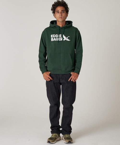 Eddie Bauer(エディーバウアー)の「ロゴ スウェットフーディ(パーカー・メンズ・杢グレー/ネイビー/ブラック/サファリグリーン/ダークベージュ・M/XXL/XL/L/S)」の10枚目の写真