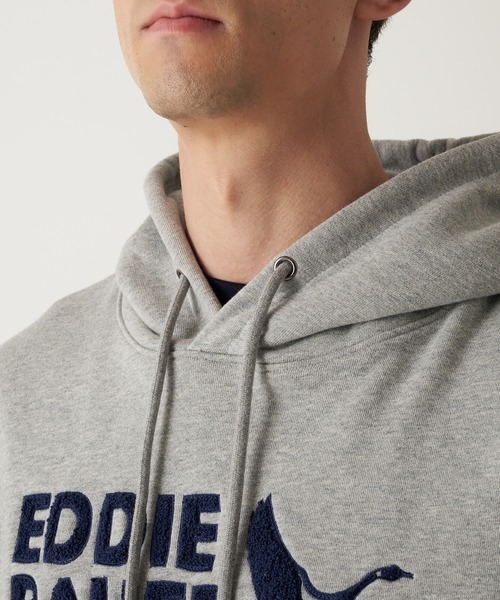 Eddie Bauer(エディーバウアー)の「ロゴ スウェットフーディ(パーカー・メンズ・杢グレー/ネイビー/ブラック/サファリグリーン/ダークベージュ・M/XXL/XL/L/S)」の21枚目の写真