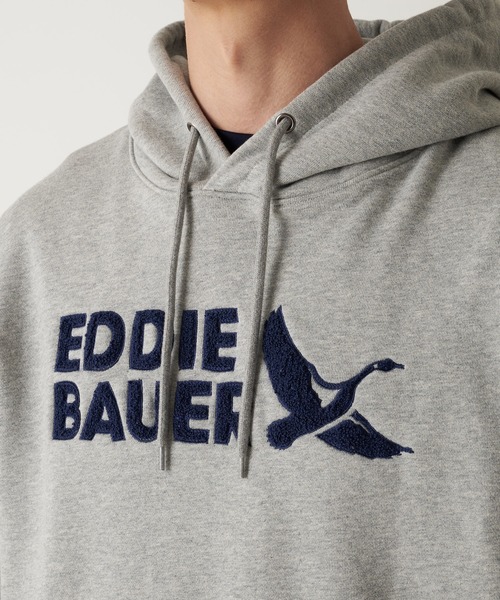 Eddie Bauer(エディーバウアー)の「ロゴ スウェットフーディ(パーカー・メンズ・杢グレー/ネイビー/ブラック/サファリグリーン/ダークベージュ・M/XXL/XL/L/S)」の22枚目の写真