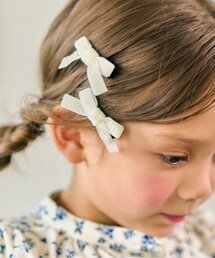 apres les cours | ミニリボンヘアクリップセット(ヘアピン)