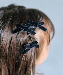 apres les cours | ミニリボンヘアクリップセット(ヘアピン)